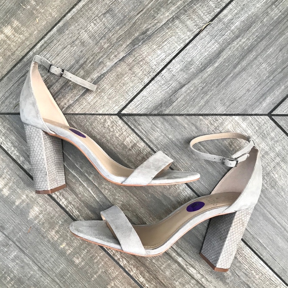 Vince Camuto Mairana Embossed Suede Heel
